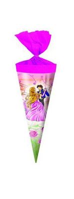 Schultüte / Zuckertüte / Länge: 25cm / rund / "Prinzenpaar"