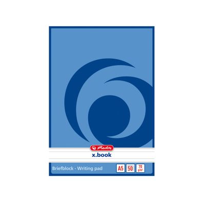 5x Herlitz Briefblock / Schreibblock / DIN A5 / liniert