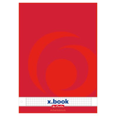 5x Herlitz Arbeitsblock / Schreibblock / kariert / DIN A4 / gelocht