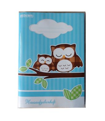 Hausaufgabenheft "Eule" / für Grundschule / DIN A5