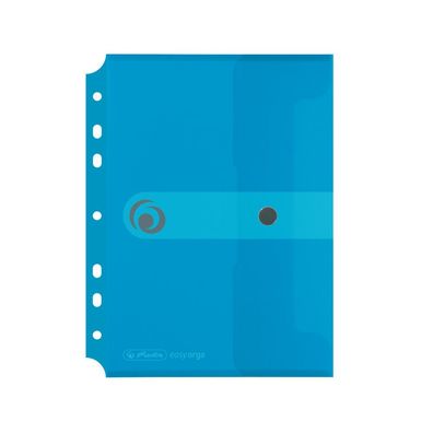 Herlitz Dokumententasche zum Abheften / Dokumentenmappe / A5 / transparent blau