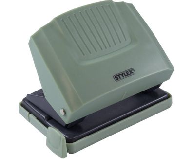 Bürolocher / Metallgehäuse mit Ansatzschiene / Farbe: khaki (grün)