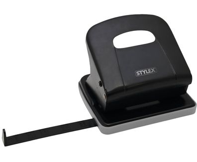 Bürolocher / Metallgehäuse mit Ansatzschiene / Farbe: schwarz
