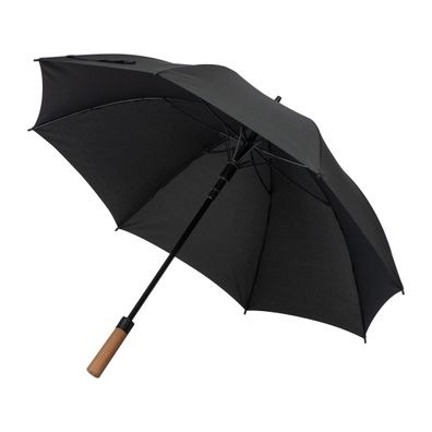 MoLu Regenschirm Saint Barth / mit Griff aus Akazienholz / Farbe schwarz