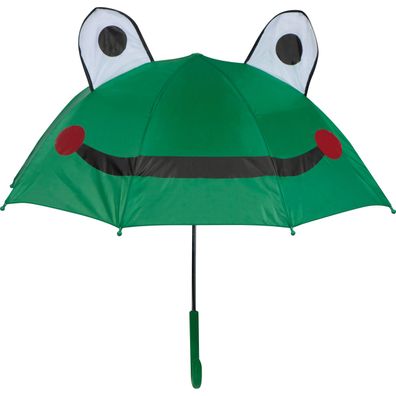 Kinder Regenschirm "Frosch" / Farbe: grün