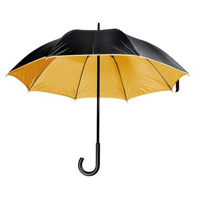 Luxuriöser Regenschirm / mit doppelter Bespannung / Farbe: schwarz-gold