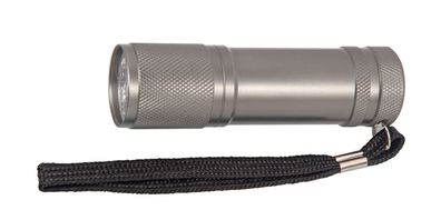 LED Taschenlampe / aus Metall / mit 9 LED's / Farbe: anthrazit