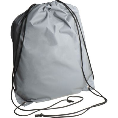 Reflektierender Gymbag / Sportbeutel / Turnbeutel / Farbe: silbergrau