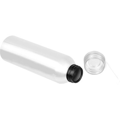 Recycelte Aluminium Trinkflasche mit Trageschlaufe / 600ml / Farbe: weiß