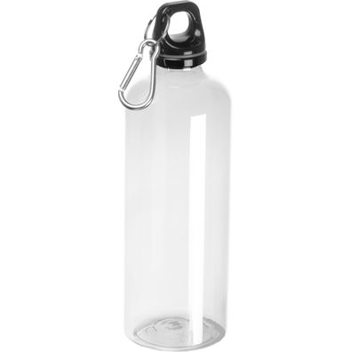 Sporttrinkflasche mit Karabinerhaken / 600ml / Farbe: transparent klar