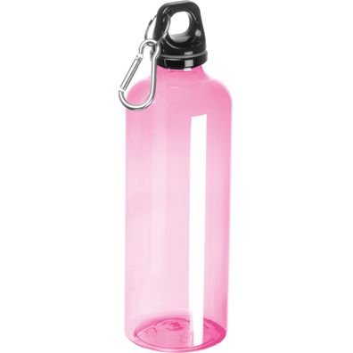 Sporttrinkflasche mit Karabinerhaken / 600ml / Farbe: pink