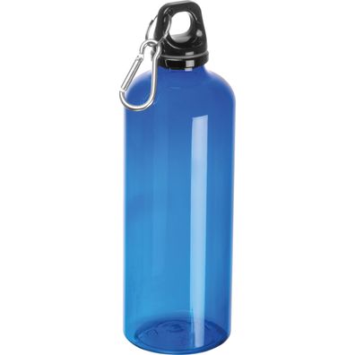 Sporttrinkflasche mit Karabinerhaken / 600ml / Farbe: blau