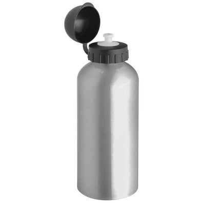 Aluminium Trinkflasche mit Sportverschluss / Sportflasche / 600ml / Farbe: ilber