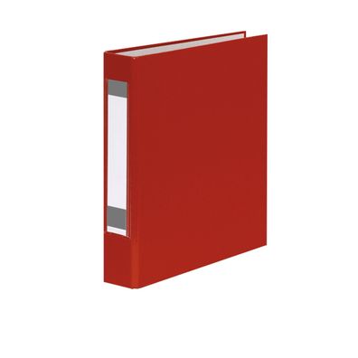 3x Ringbuch mit Rückenschild / DIN A5 / 2-Ringmechanik / Farbe: rot