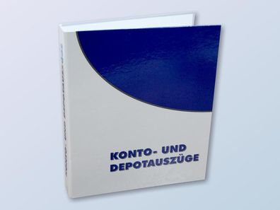 Bankordner DIN A4 Ordner 2-Ringmechanik Kontoauszugsordner blau