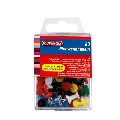 60 Herlitz Pinnwandnadeln / bunt