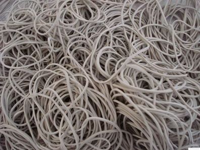 1kg Gummibänder Gummiringe weiß Breite=1mm &Oslash; 60mm