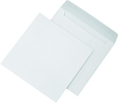 25 Briefumschläge quadratisch weiß 100g/m&sup2; haftklebend 162 x 162