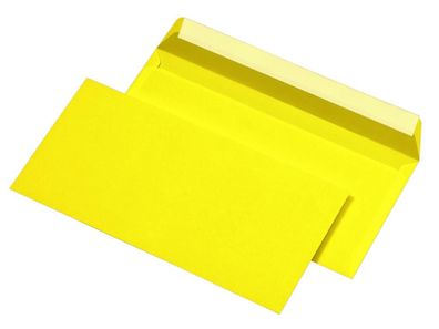 25 Mailmedia&reg; Briefumschläge Din lang gelb haftklebend