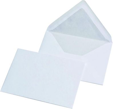 500 Briefumschläge Din C6 weiss mit Seidenfutter 80g/m&sup2;