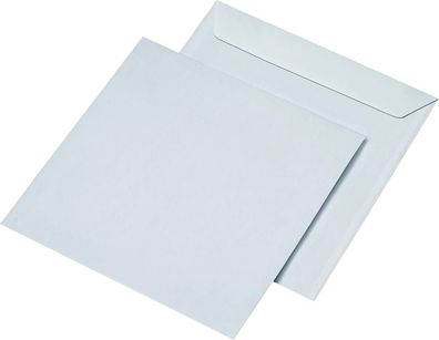 25 Briefumschläge quadratisch weiß 100g/m&sup2; haftklebend 220 x 220