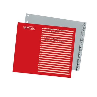 Herlitz Ordner Register / A-Z / PP / DIN A4 halbe Höhe / 20tlg