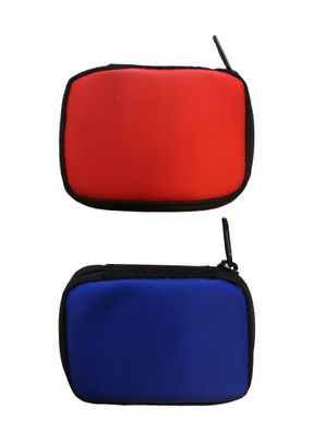 2x Handliches Reise-Nähset / Farbe: je 1x rot + blau