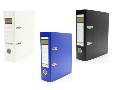 3x Ordner / DIN A5 / 75mm / Farbe: je 1x schwarz, blau und weiß