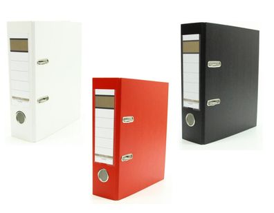 3x Ordner / DIN A5 / 75mm / Farbe: je 1x schwarz, rot und weiß