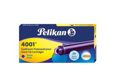 15 Pelikan Großraum Tintenpatronen 4001&reg; / Füllerpatronen / Farbe: violett