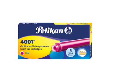 5 Pelikan Großraum Tintenpatronen 4001&reg; / Füllerpatronen / Farbe: pink