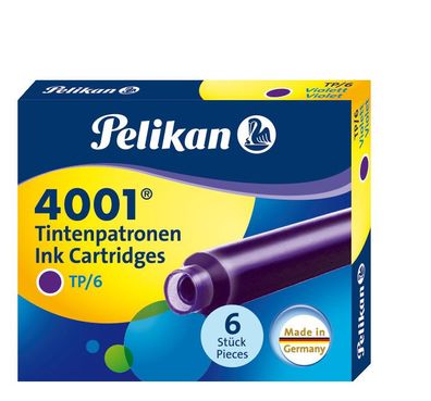 6 Pelikan Tintenpatronen 4001&reg; / Füllerpatronen / Farbe: violett
