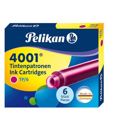 6 Pelikan Tintenpatronen 4001&reg; / Füllerpatronen / Farbe: pink