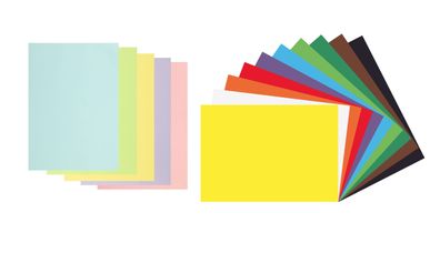 Tonzeichenpapier / DIN A4 / 110g / 40 Blatt / 5 Pastell + 10 Intensivfarben