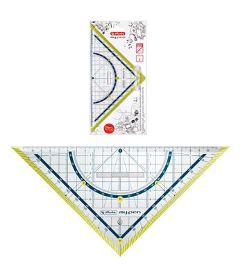 Herlitz Geometriedreieck "my. pen" / 25cm / mit Griff / Farbe: grün