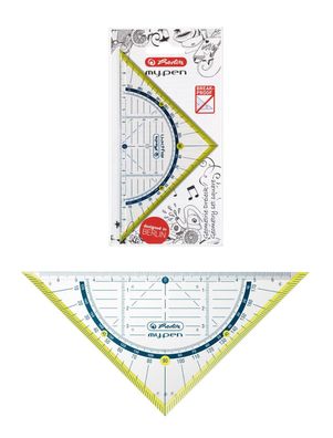 Herlitz Geometriedreieck "my. pen" / 16cm / Farbe: lemon
