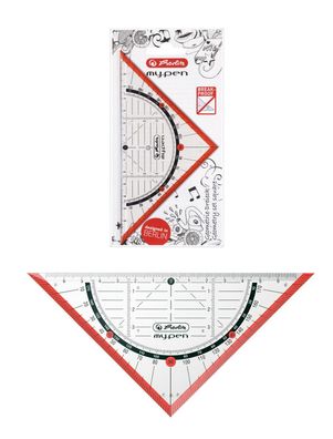 Herlitz Geometriedreieck "my. pen" / 16cm / Farbe: rot