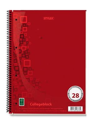 Collegeblock / Din A4 / Spirablock / kariert / extra Starkes 90g/m&sup2; Papier