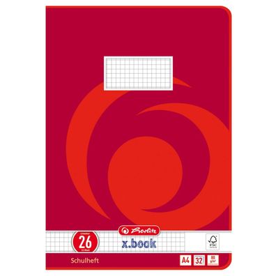 5 Herlitz Schulhefte / DIN A4 / 32 Blatt / Lineatur 26