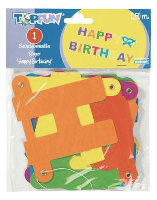 Geburtstag Girlande "Happy Birthday" 1,50m
