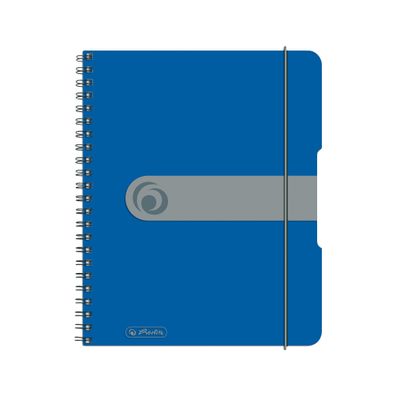 Herlitz Spiralblock / Collegeblock / DIN A5 / kariert / 80 Bl / Farbe: blau
