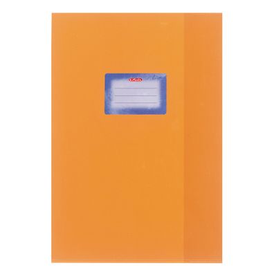 Herlitz Heftumschlag / Hefthülle DIN A4 / Baststruktur / Farbe: orange