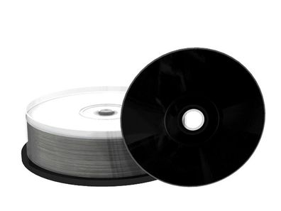 50 (2x 25Stk) MediaRange Rohlinge black CD-R 52x schwarz Printable