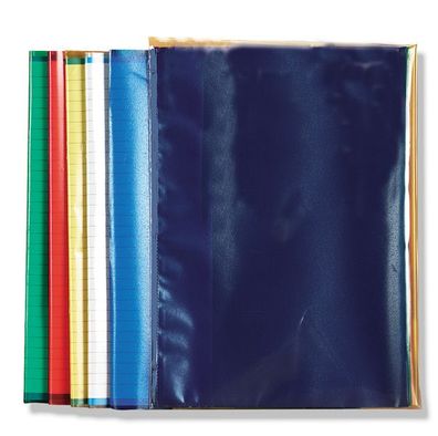 25 Heftumschläge DIN A4 transparent rot