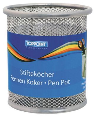 Stifteköcher Stiftebecher silber D= 90x 100 rund