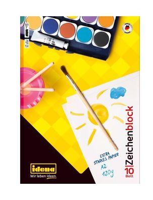 5 Zeichenblöcke / 10 Blatt je Block / Malblock DIN A2 / 120g/m&sup2;