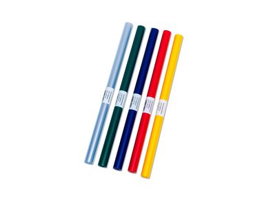 5 Rollen Bucheinbandfolie / Buchfolie / 2m x 40cm / 5 verschiedene Farben