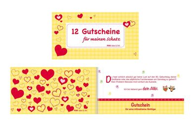 Gutscheinheft / "12 Gutscheine für meinen Schatz"