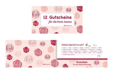 Gutscheinheft / "12 Gutscheine für die beste Mama"
