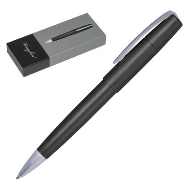 Drehkugelschreiber aus Metall / incl. Geschenkverpackung / Farbe: schwarz